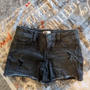 SO Black Distressed Jean Shorts